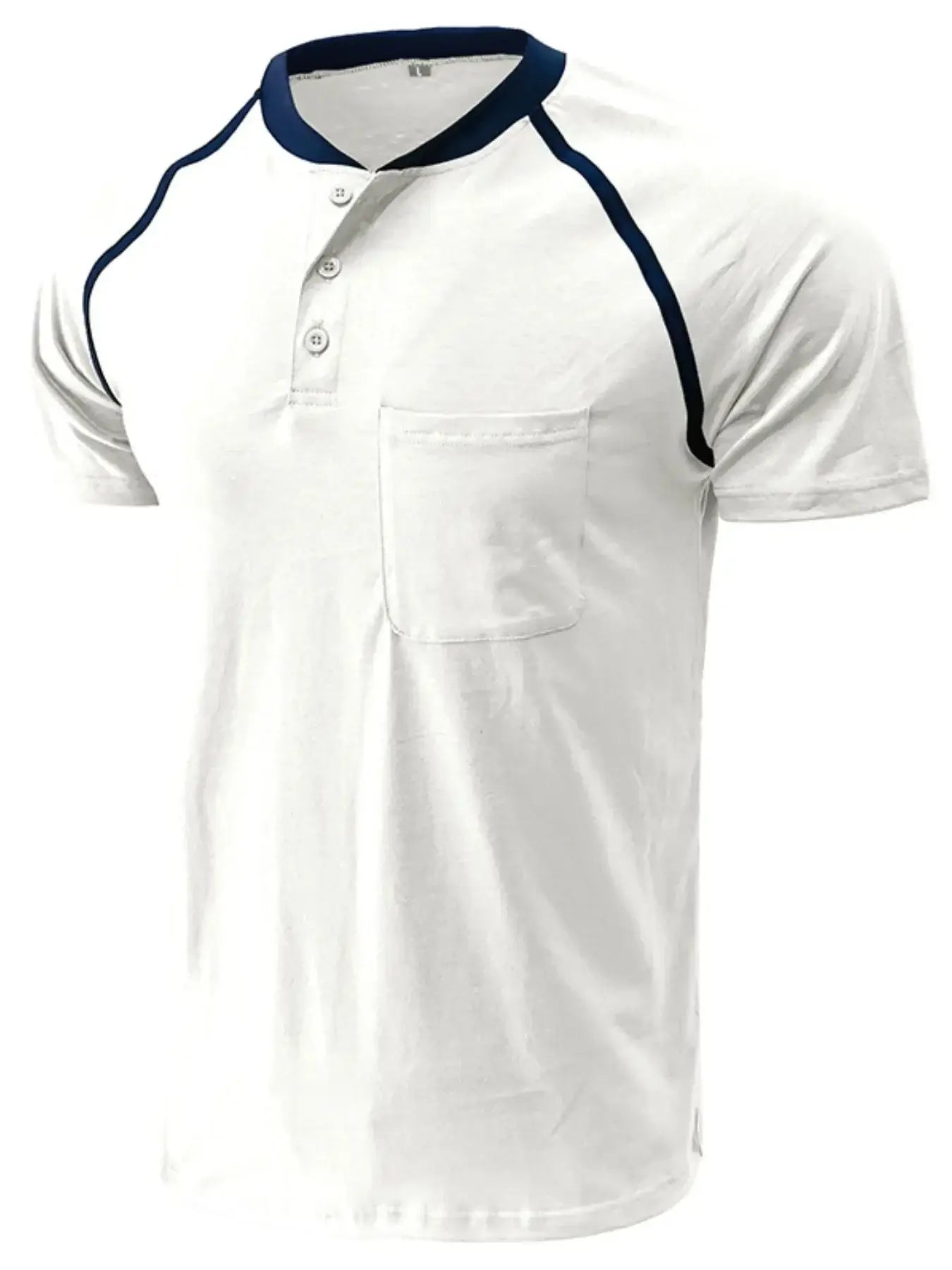 Men's Contrast Stitch Polo Shirt with Chest Pocket