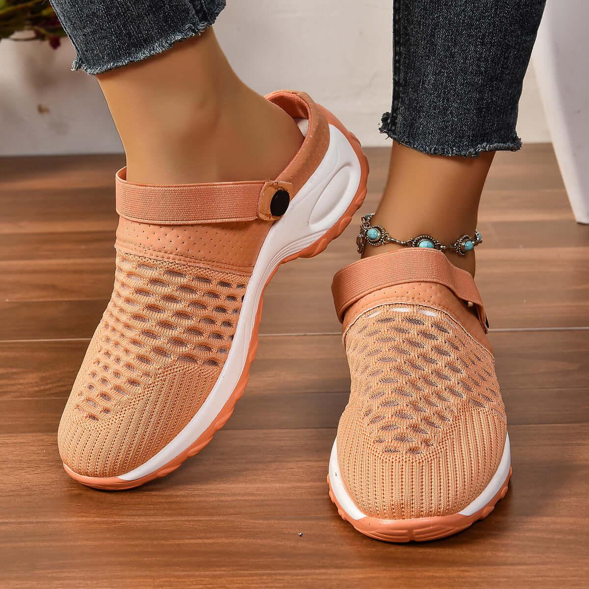 Breathable Mesh Round Toe Sneakers - Clothes For Her Online Store