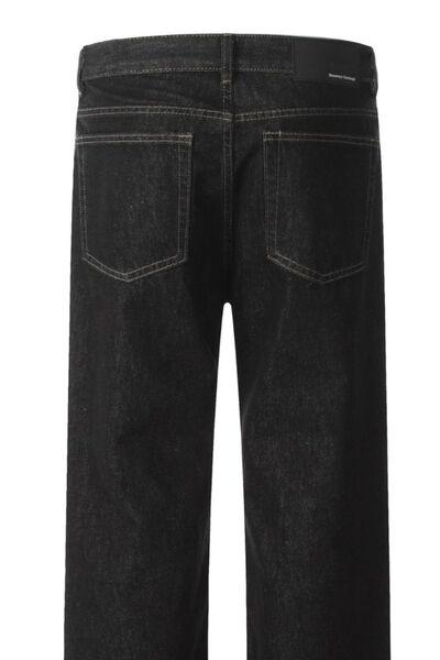 Men's Straight Leg Jeans with Pockets - Clothes For Her Online Store