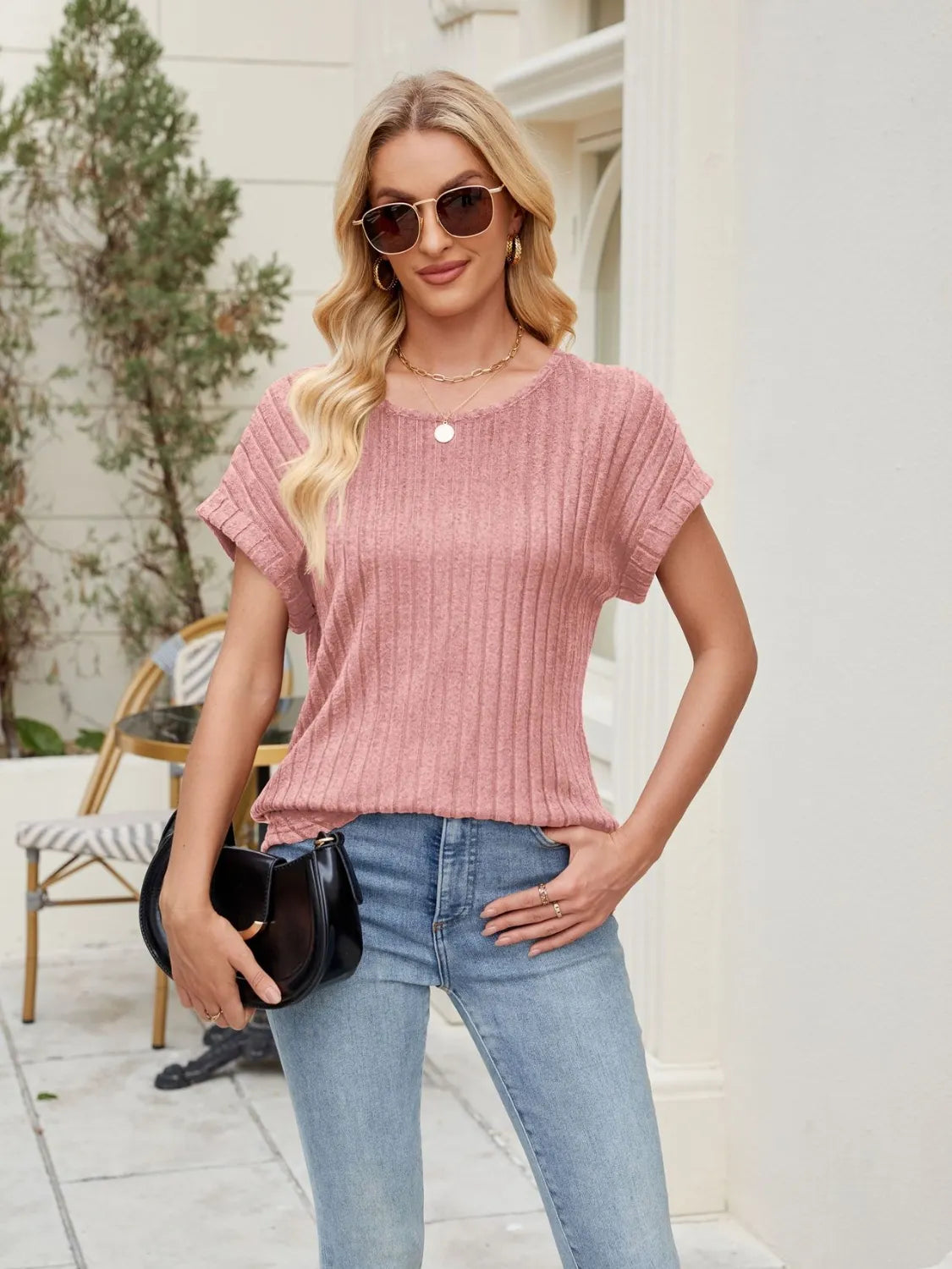 Round Neck Short Sleeve T-Shirt