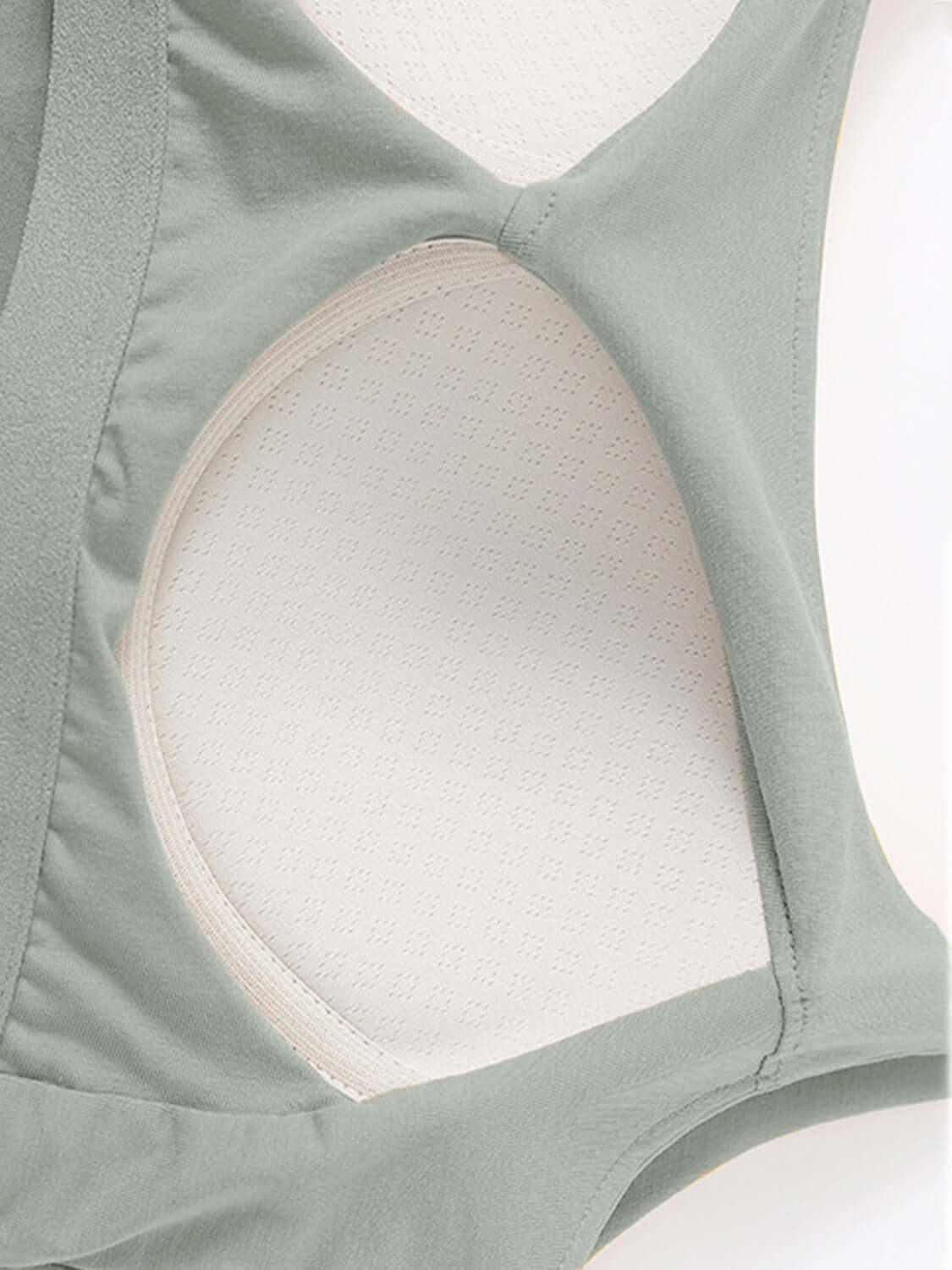 Scoop Neck Cropped Cami with Chest Pads - Clothes For Her Online Store