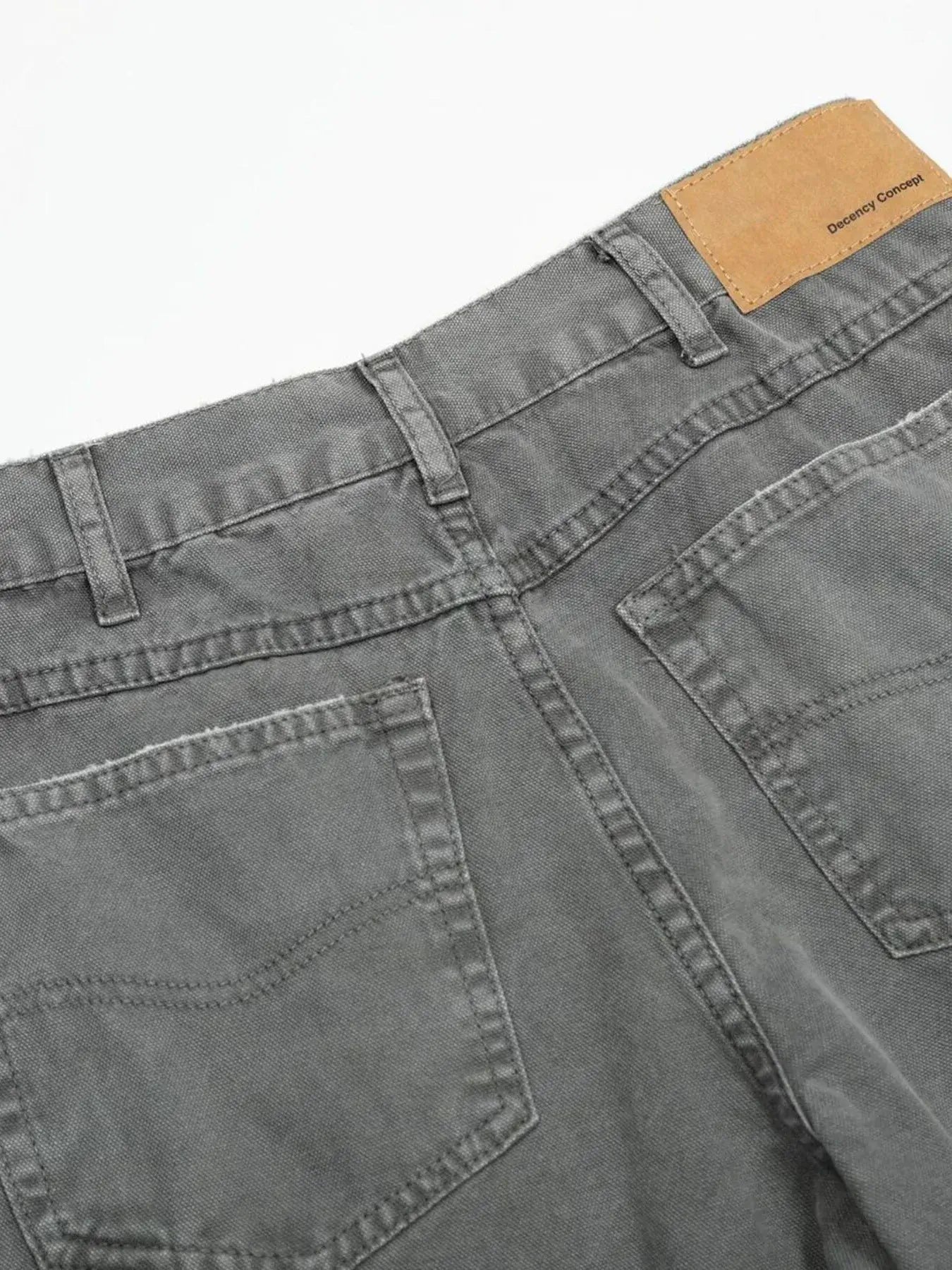 Men's Washed Distressed Curved Jeans