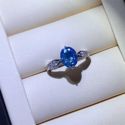 2 Carat Moissanite 925 Sterling Silver Ring - Clothes For Her Online Store