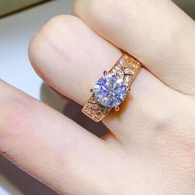 1.5 Carat 925 Sterling Silver Moissanite Ring - Clothes For Her Online Store