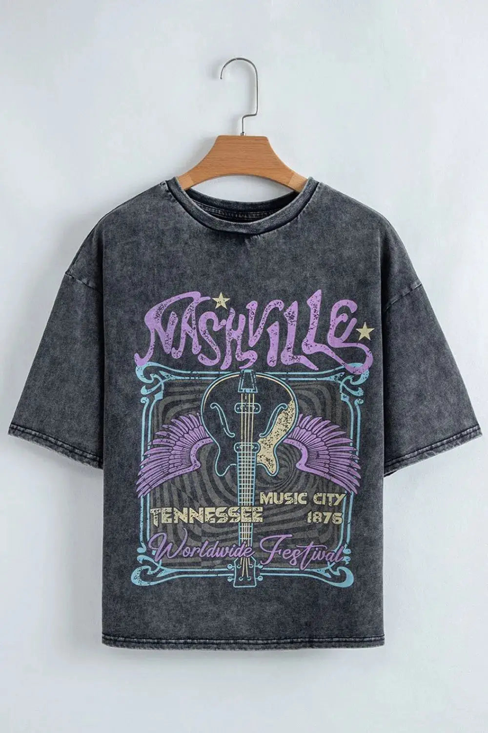 Graphic Mineral Washed Vintage Tee - Clothes For Her Online Store