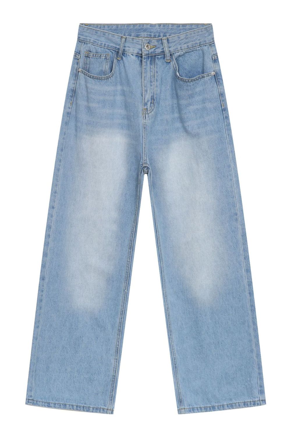 Men's Wide Straight Jeans with Pockets - Clothes For Her Online Store