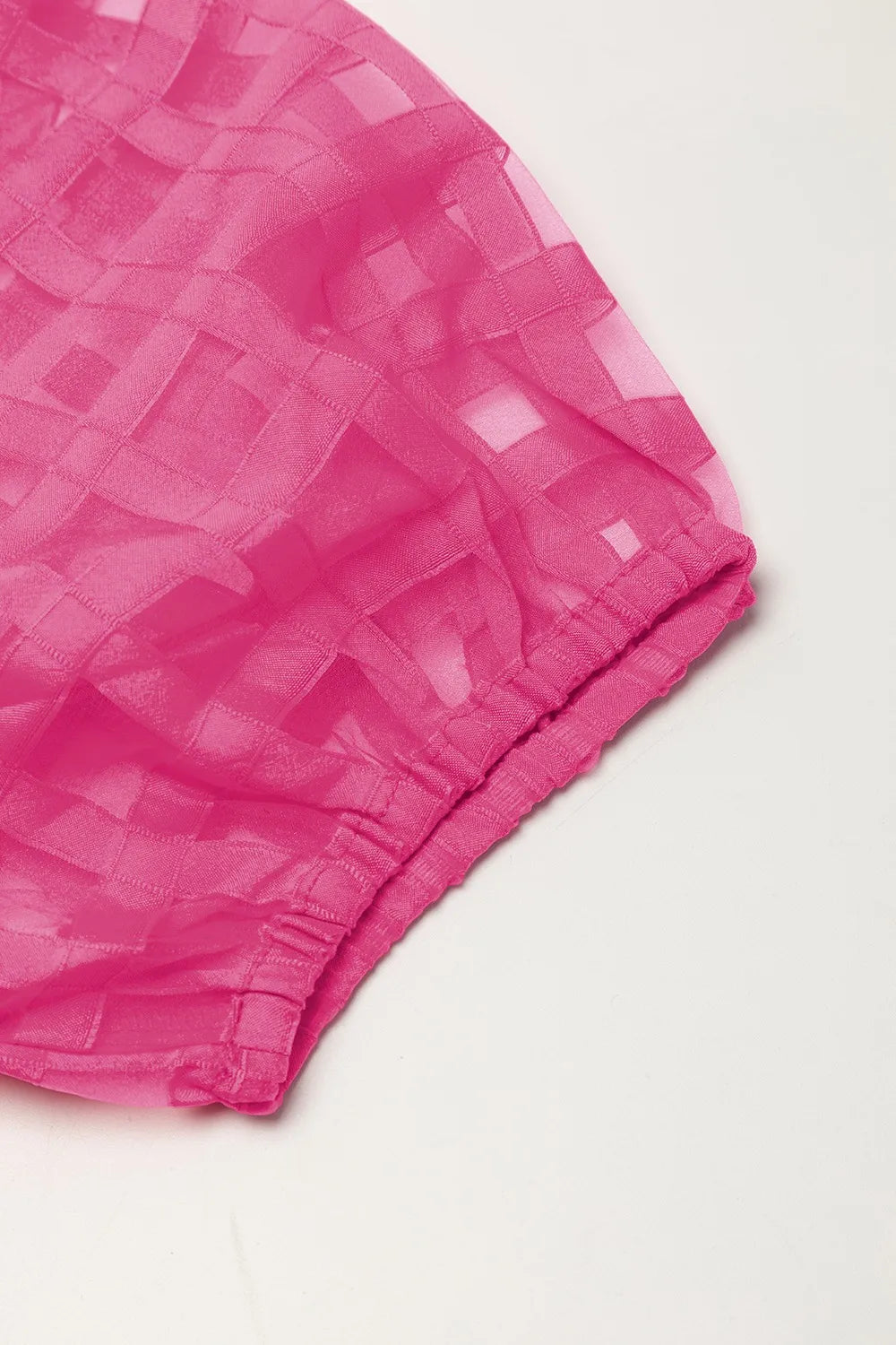 Plaid Puff Sleeve Babydoll Dress