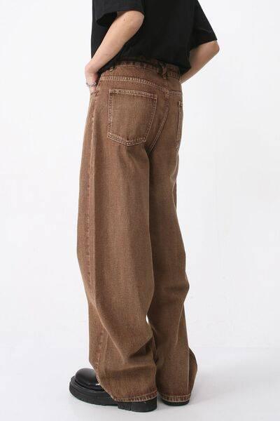Wide Leg Jeans with Pockets - Clothes For Her Online Store