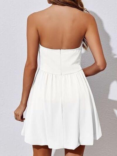 Ruched Tube Mini Dress - Clothes For Her Online Store