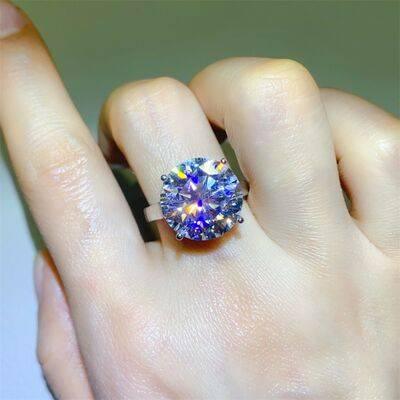 10 Carat Moissanite 925 Sterling Silver Ring - Clothes For Her Online Store