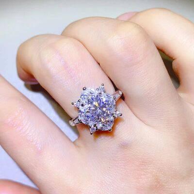 2 Carat Moissanite 925 Sterling Silver Ring - Clothes For Her Online Store