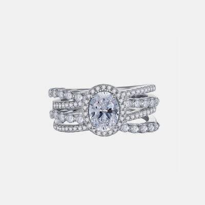 3 Carat Moissanite 925 Sterling Silver Layered Ring - Clothes For Her Online Store