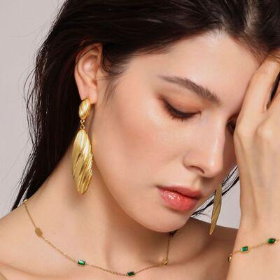 Stainless Steel Dangle Earrings - Clothes For Her Online Store