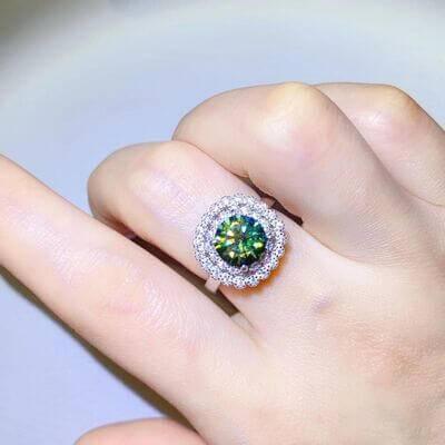 2 Carat Moissanite 925 Sterling Silver Ring - Clothes For Her Online Store