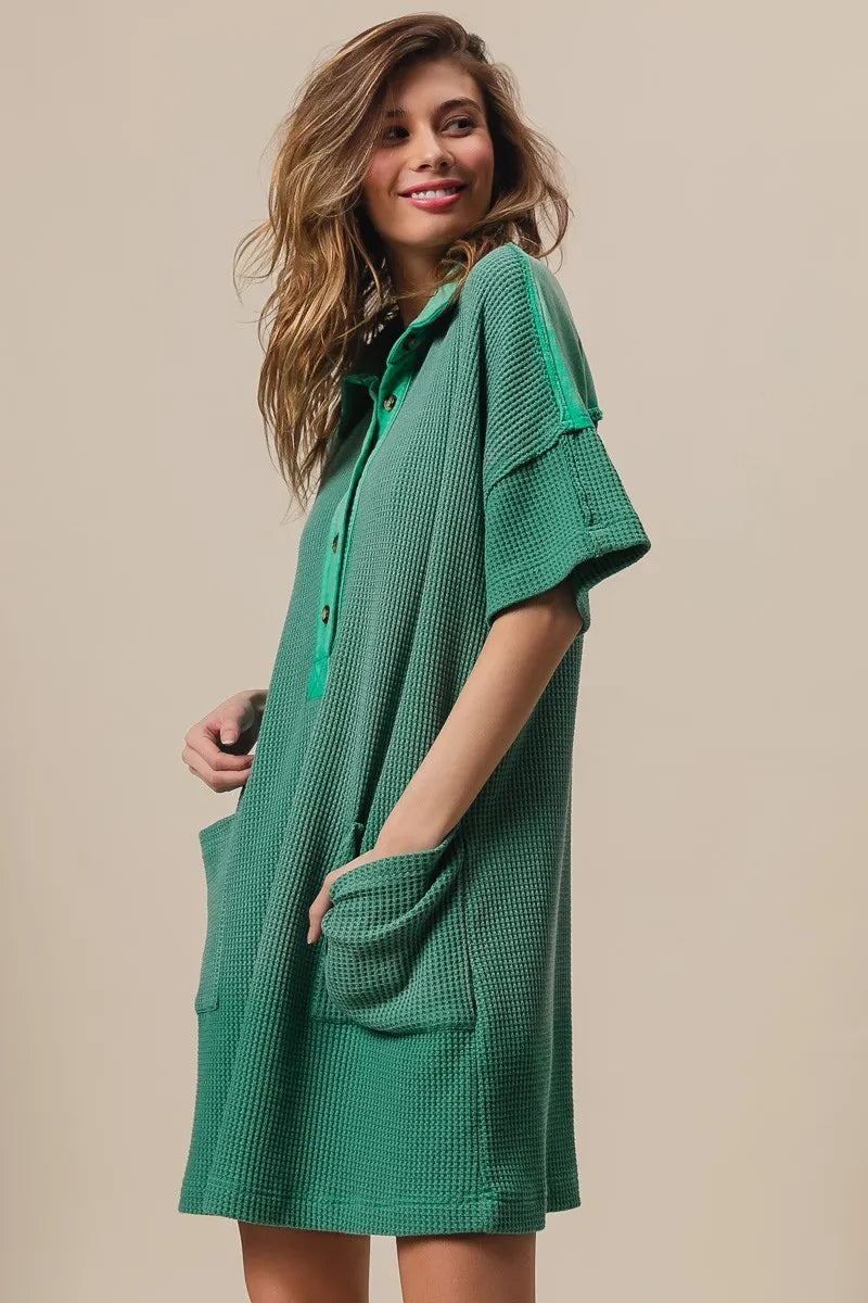 BiBi Dip Dye Mineral Washed Knit Dress