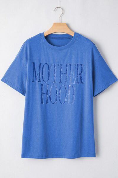 MOTHERHOOD Letter Graphic T-Shirt - Clothes For Her Online Store
