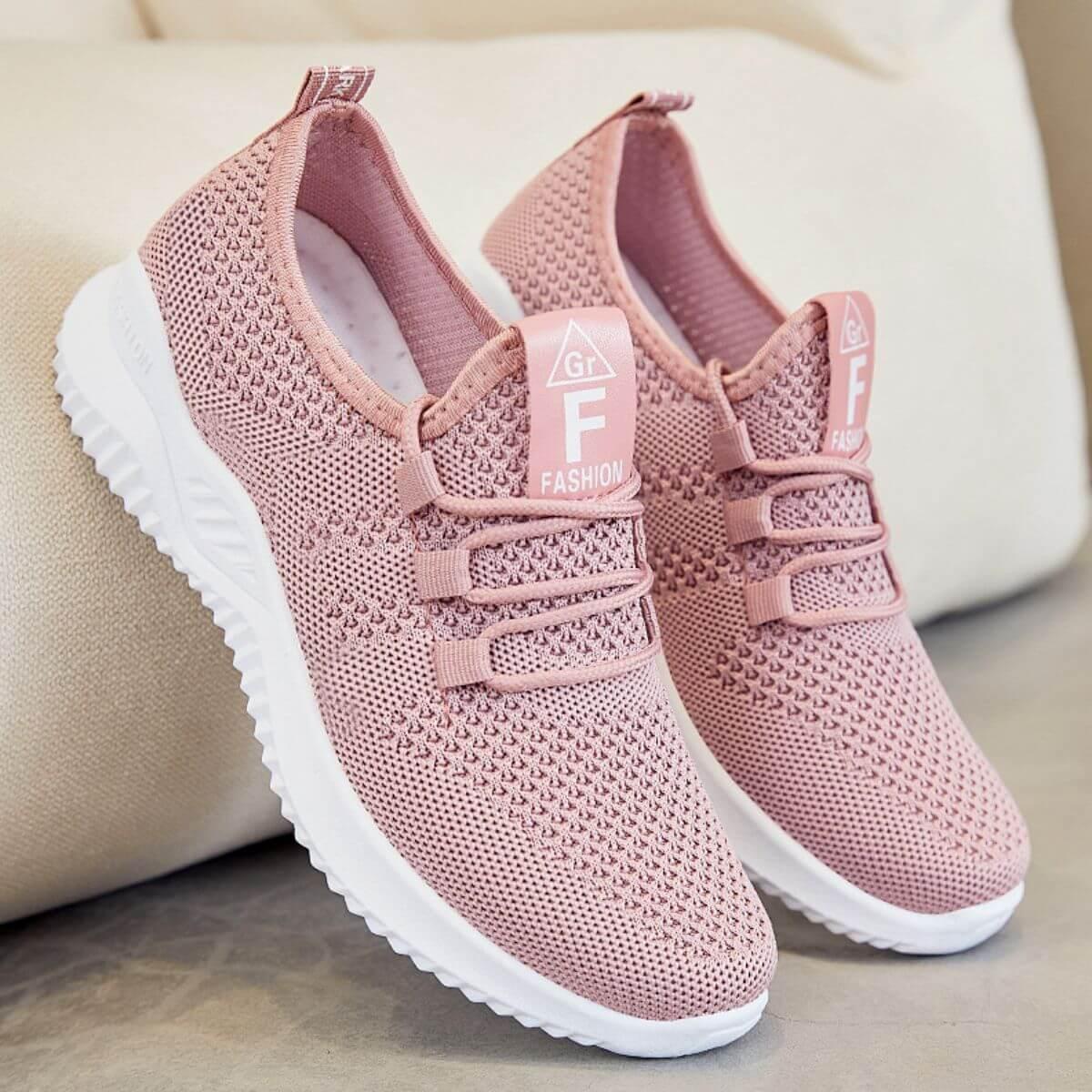 Breathable Mesh Lace Up Athletic - Clothes For Her Online Store