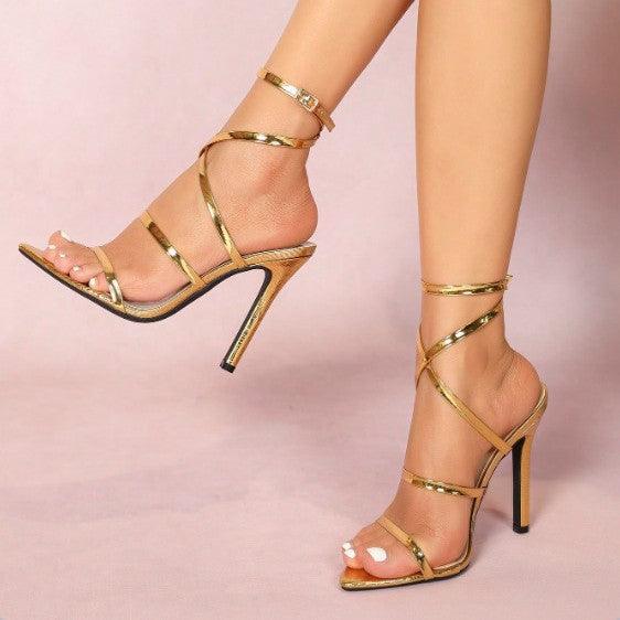 Open Toe Ankle Strap Sandals - Clothes For Her Online Store