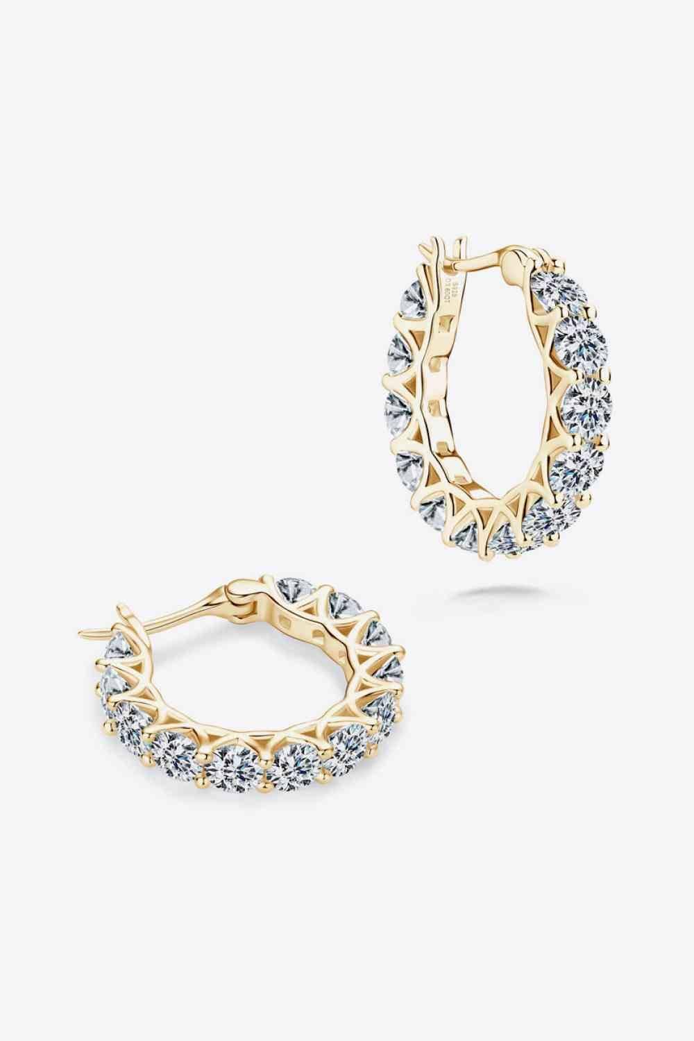 7.2 Carat Moissanite 925 Sterling Silver Earrings - Clothes For Her Online Store