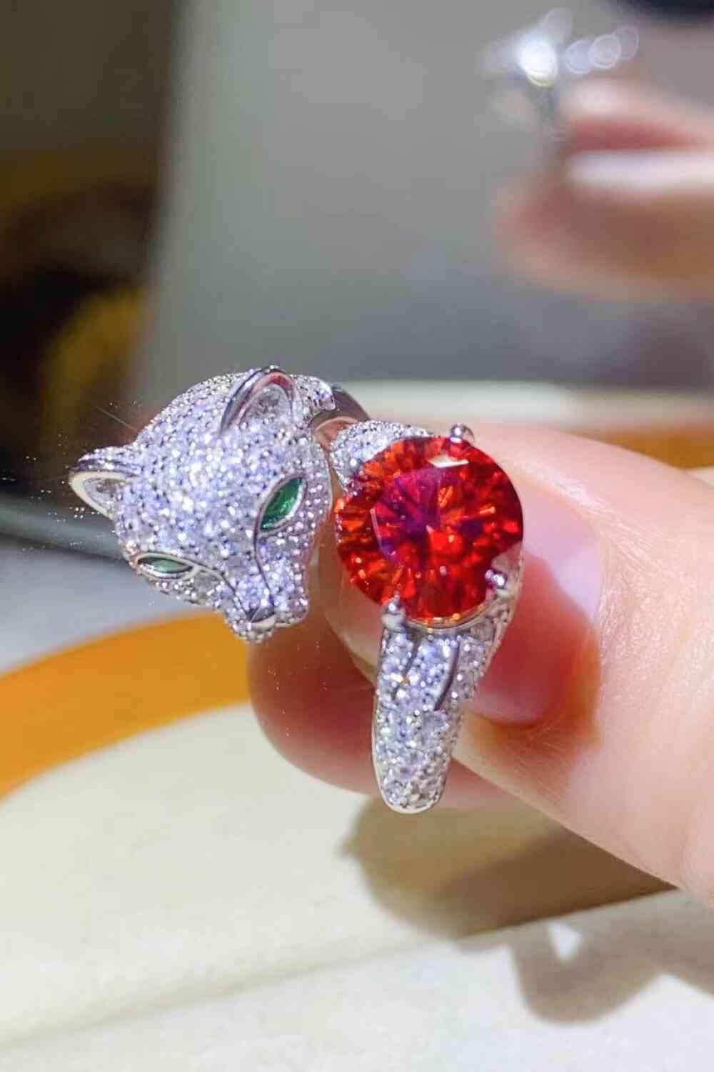 2 Carat Moissanite Adjustable Animal Ring - Clothes For Her Online Store