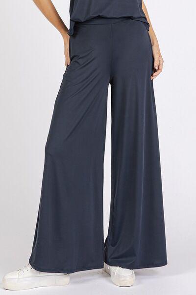 Mittoshop Yoga Air Stretch Elastic Waist Wide Leg Pants - Clothes For Her Online Store