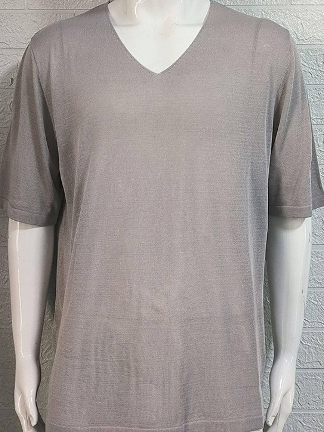 Men's V-Neck Short Sleeve T-Shirt - Clothes For Her Online Store