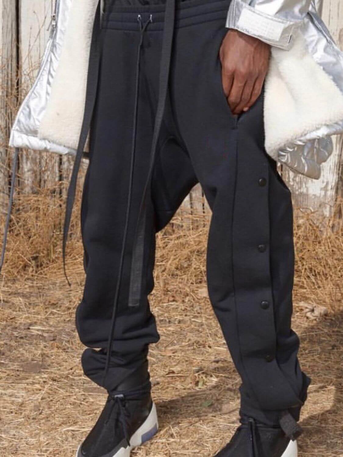 Men's Side Button Pants