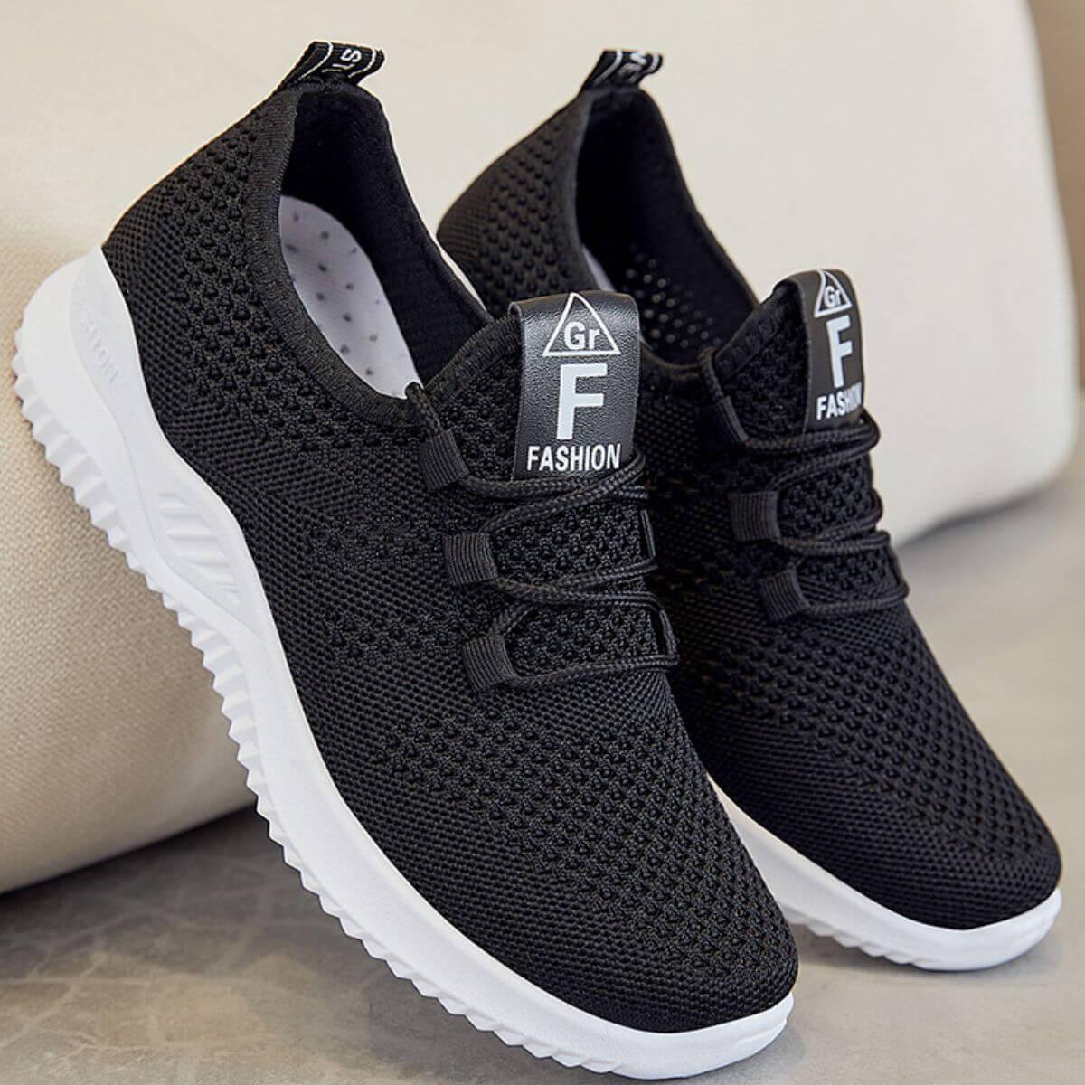 Breathable Mesh Lace Up Athletic - Clothes For Her Online Store
