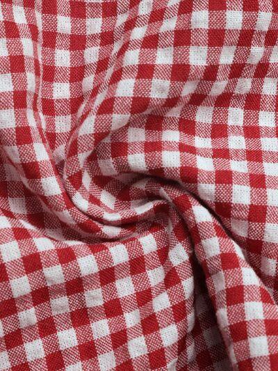 Perfee Contrast Plaid Square Neck Tank - Clothes For Her Online Store