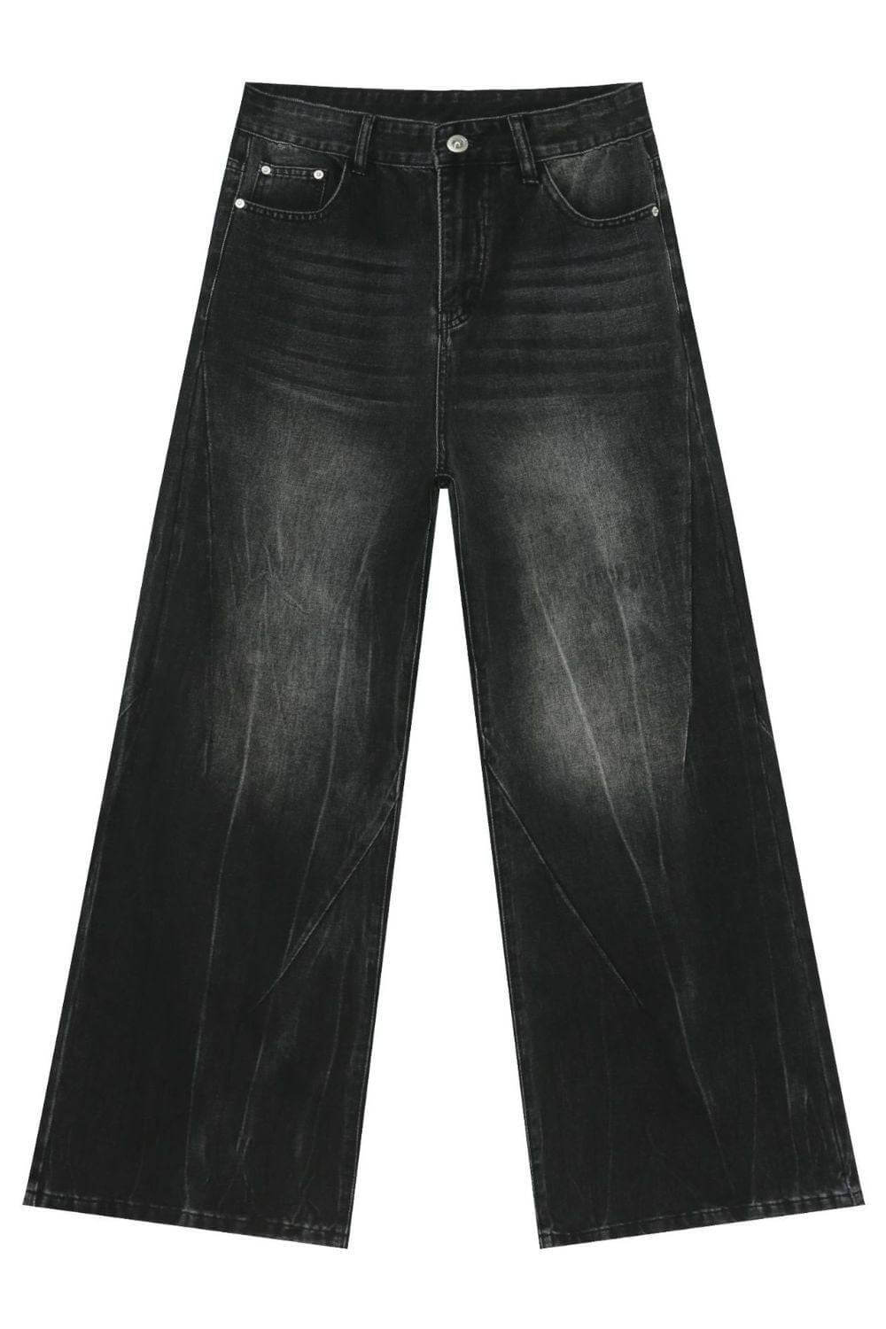 Men's Wide Leg Jeans with Pockets