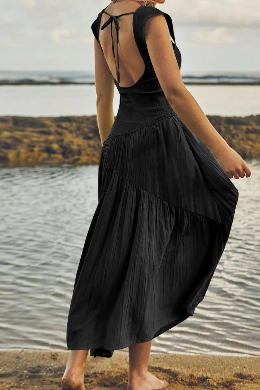 Square Neck Wide Strap Dress