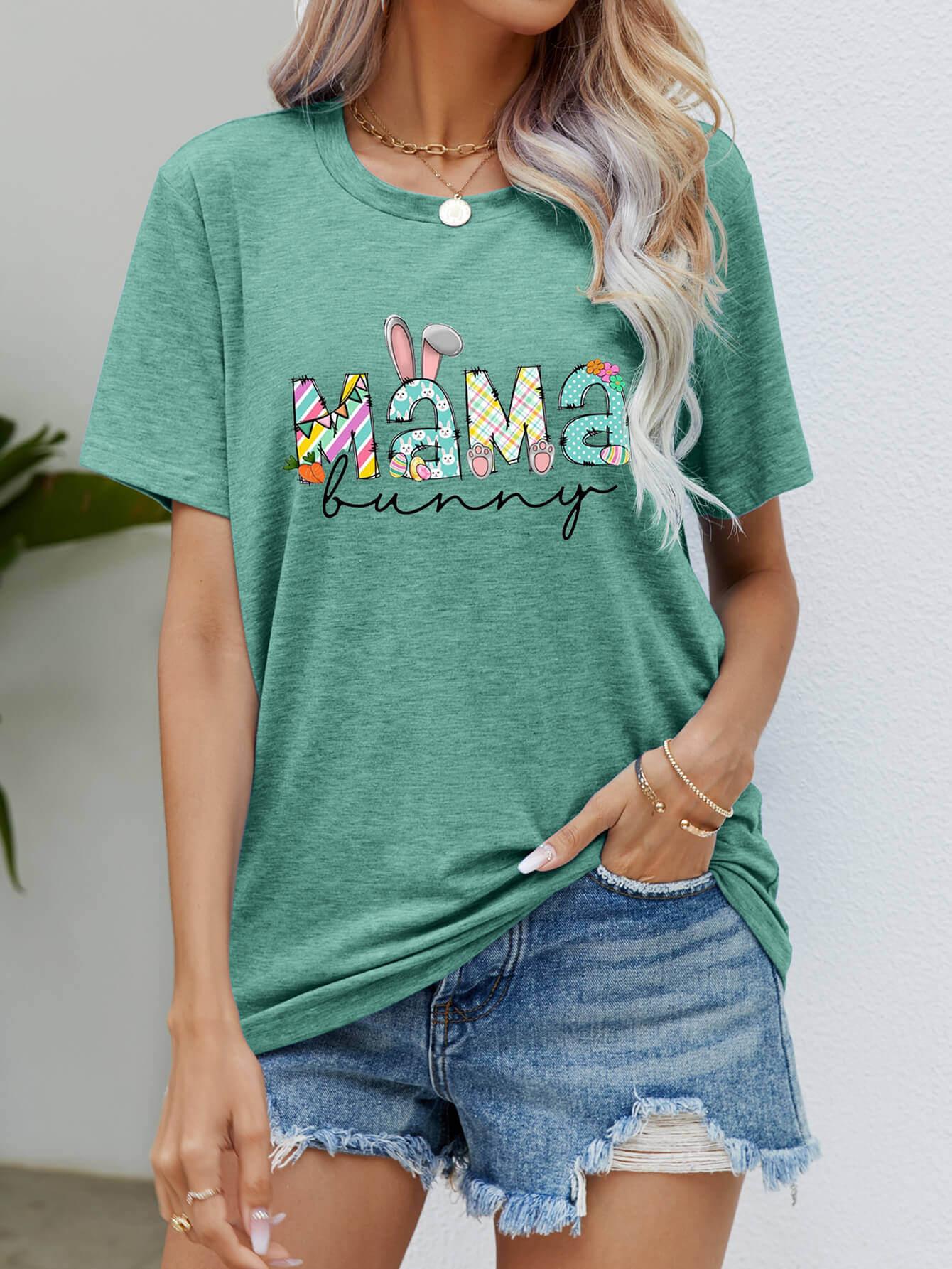 MAMA BUNNY Easter Graphic Tee - Clothes For Her Online Store