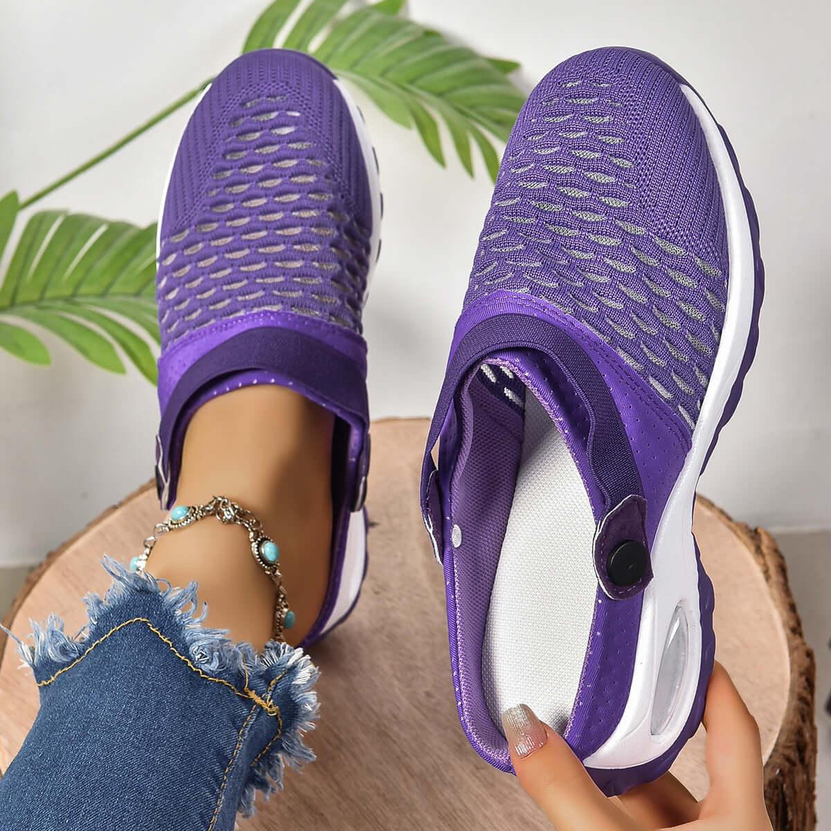 Breathable Mesh Round Toe Sneakers - Clothes For Her Online Store