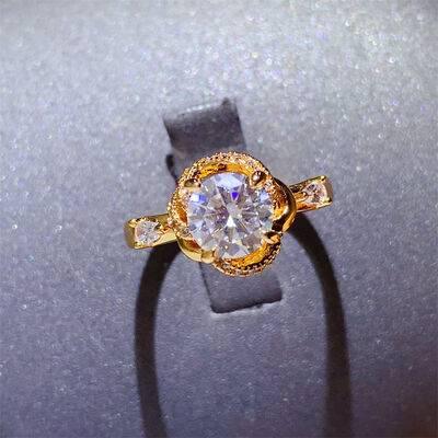 1 Carat Moissanite Zircon 925 Sterling Silver Ring - Clothes For Her Online Store