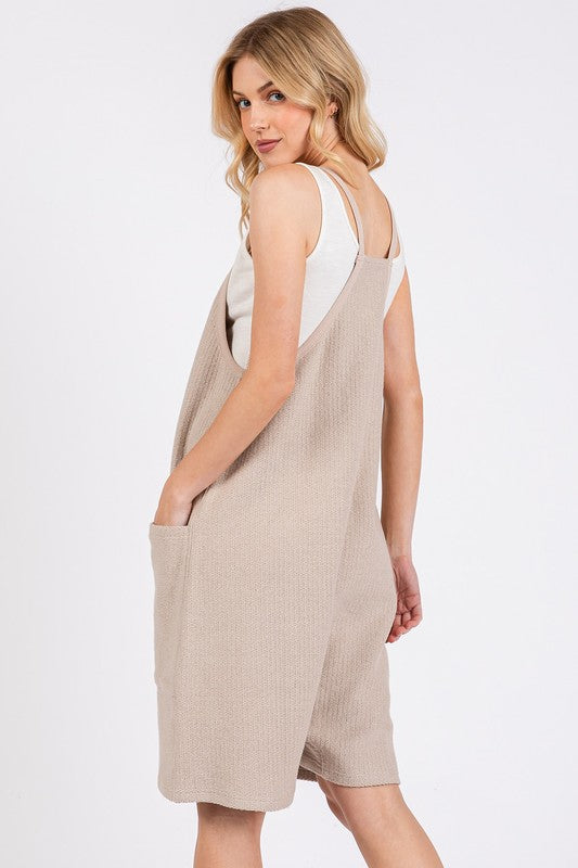 Mittoshop Scoop Neck Spaghetti Strap Overalls with Pockets - Clothes For Her Online Store