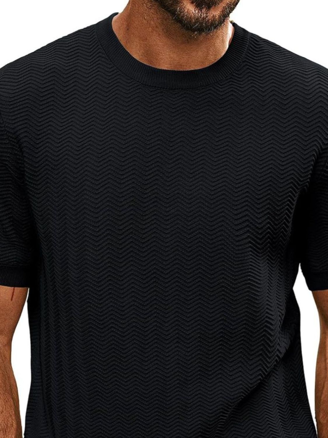 Men's Full Size Round Neck Short Sleeve T-Shirt Plus Size - Clothes For Her Online Store