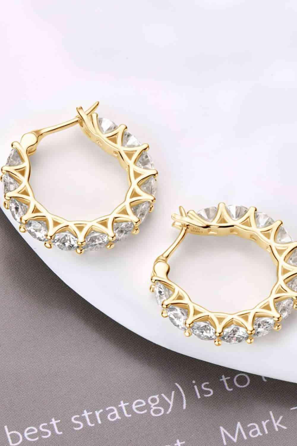 7.2 Carat Moissanite 925 Sterling Silver Earrings - Clothes For Her Online Store