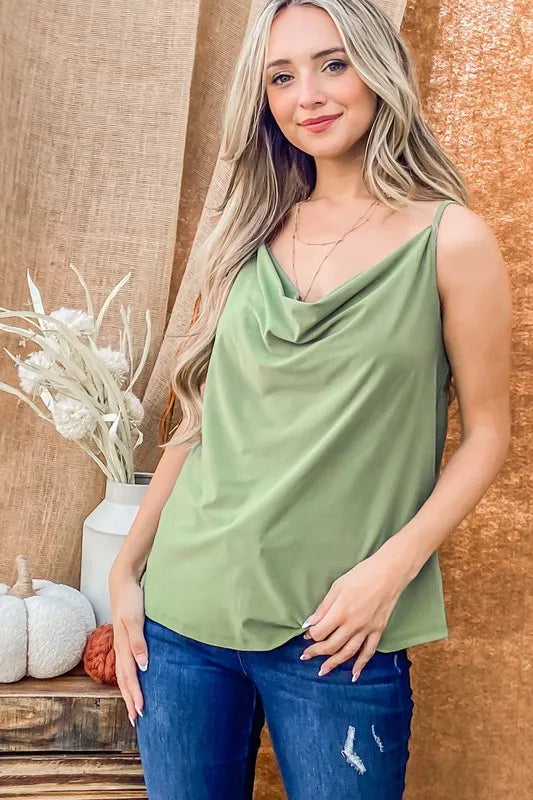 And The Why Cowl Neck Cami
