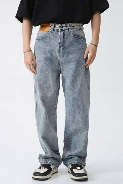 Wide Leg Jeans with Pockets - Clothes For Her Online Store