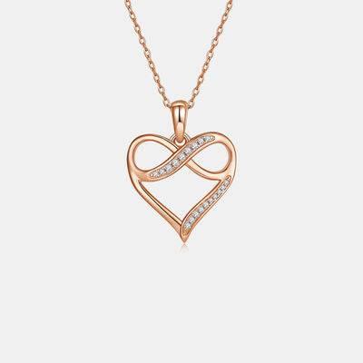 Moissanite 925 Sterling Silver Heart Necklace - Clothes For Her Online Store