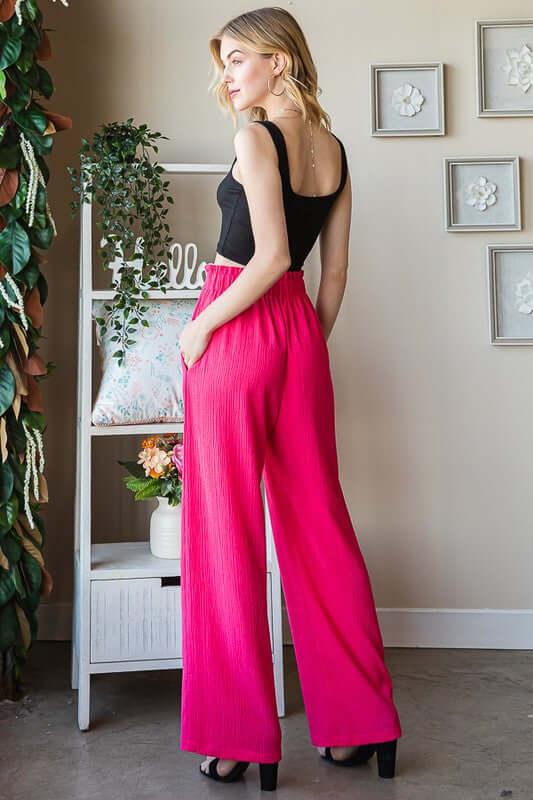 Heimish Full Size Front Tie Pants with Paperbag Waistband Plus Size - Clothes For Her Online Store