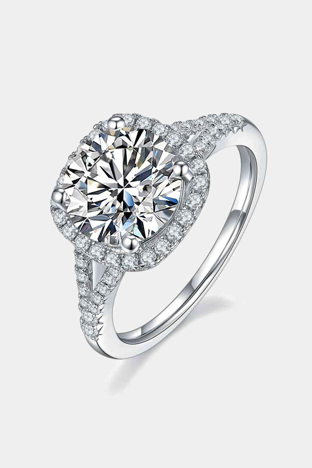 3 Carat Moissanite Halo Ring - Clothes For Her Online Store