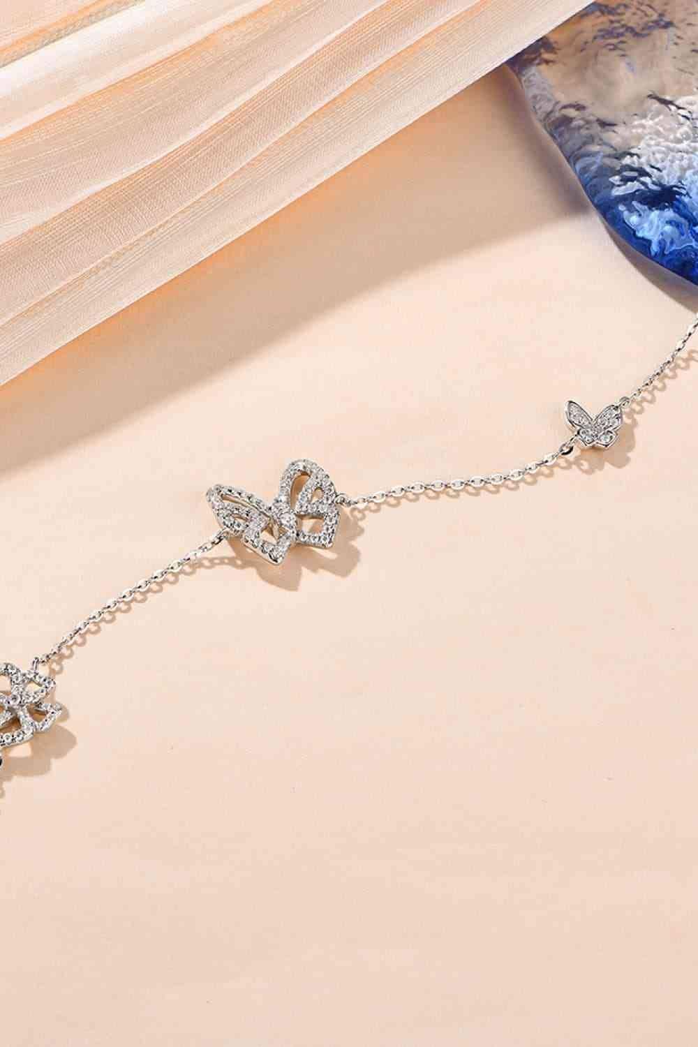 Moissanite Butterfly Shape Bracelet - Clothes For Her Online Store
