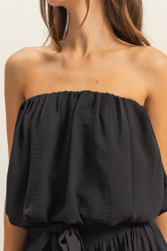 HYFVE Bubble Hem Tube Top - Clothes For Her Online Store