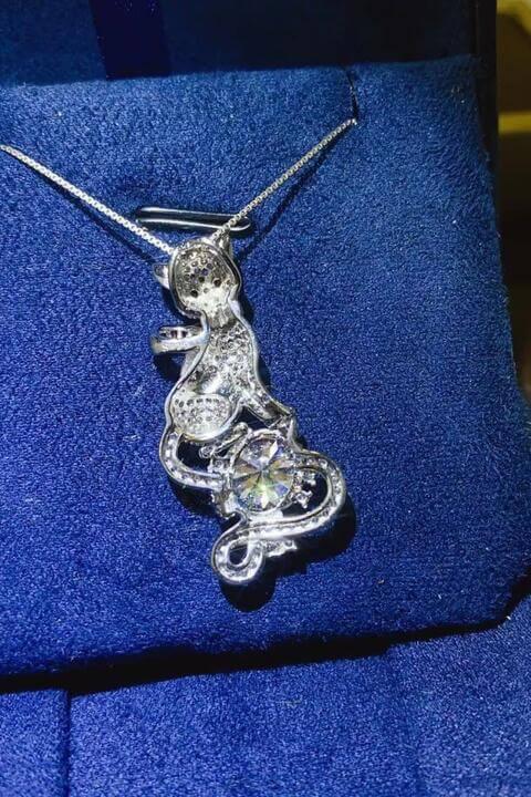 2 Carat Moissanite 925 Sterling Silver Necklace - Clothes For Her Online Store