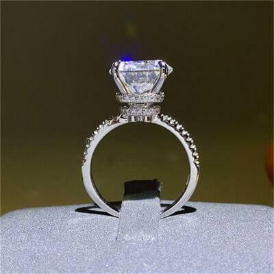 5 Carat Moissanite 925 Sterling Silver Ring - Clothes For Her Online Store