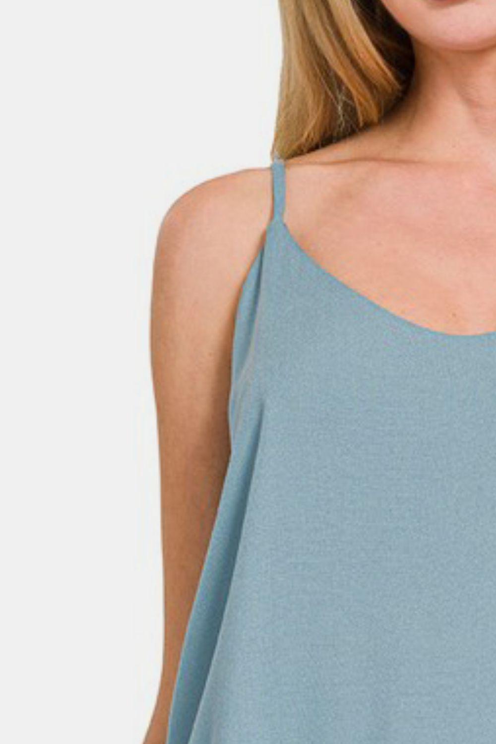 Zenana Two Layered Spaghetti Strap Cami - Clothes For Her Online Store