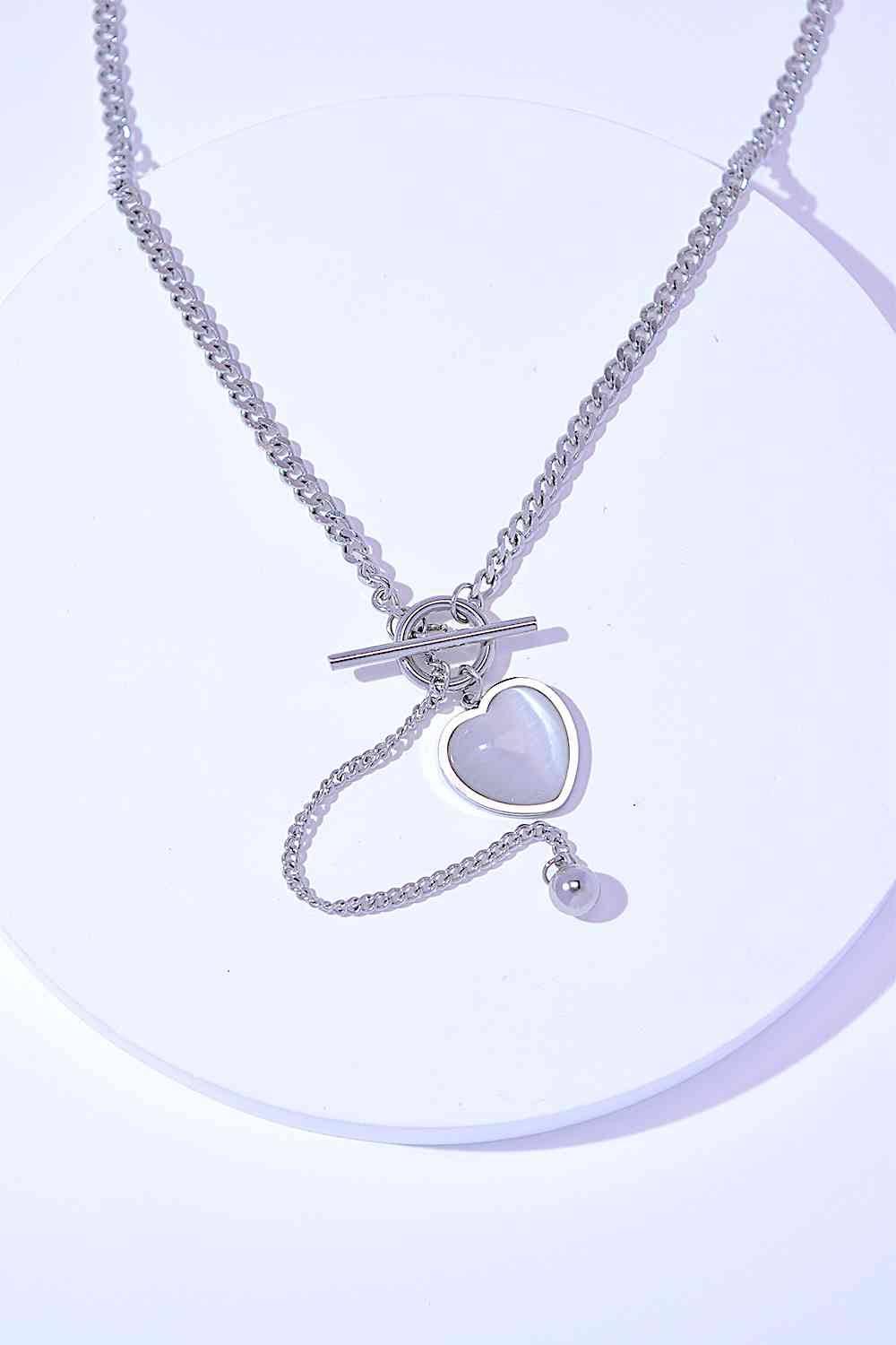 Titanium Steel Heart Necklace - Clothes For Her Online Store
