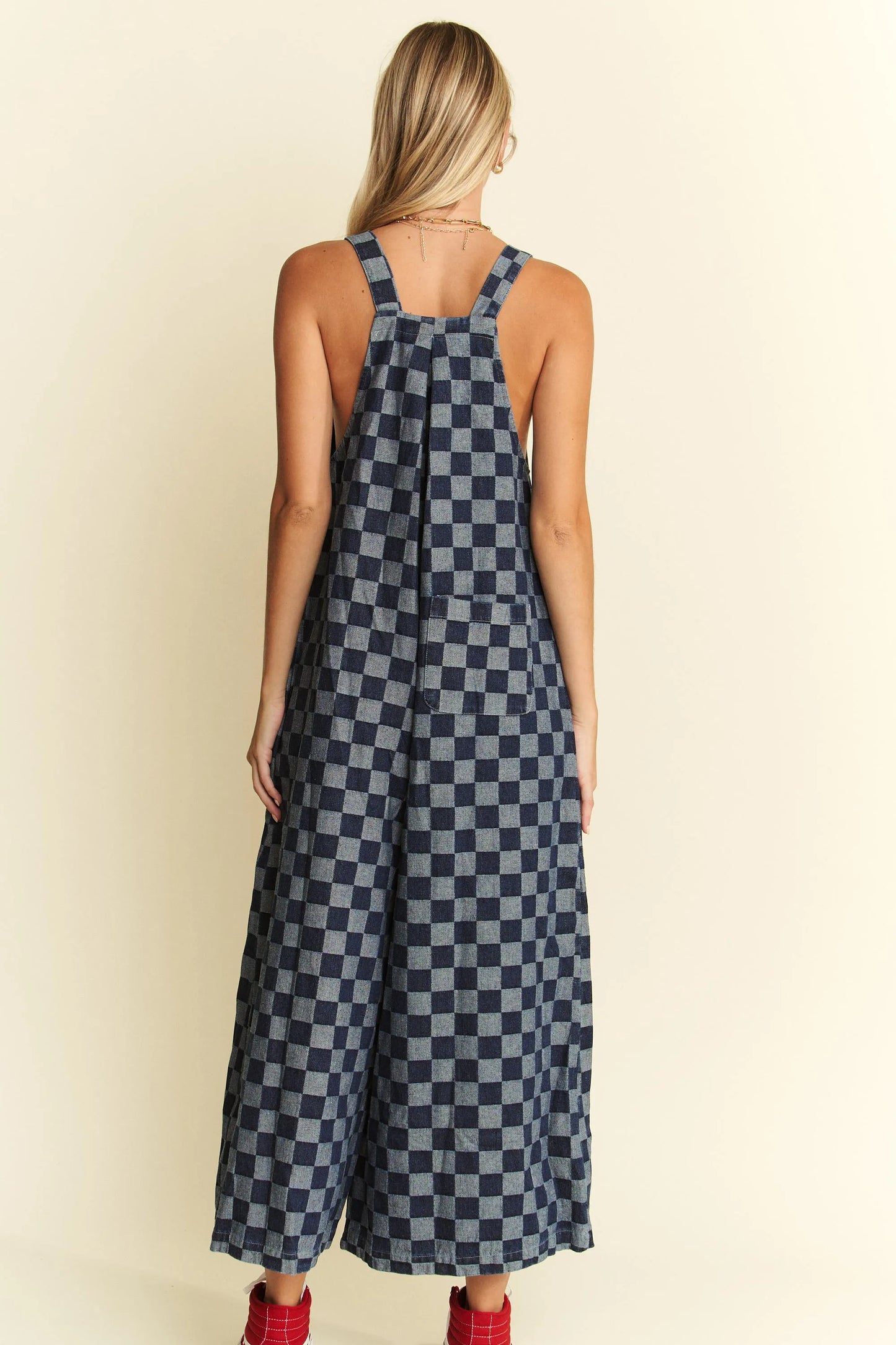 Jade By Jane Denim Checkered Jumpsuit - Clothes For Her Online Store