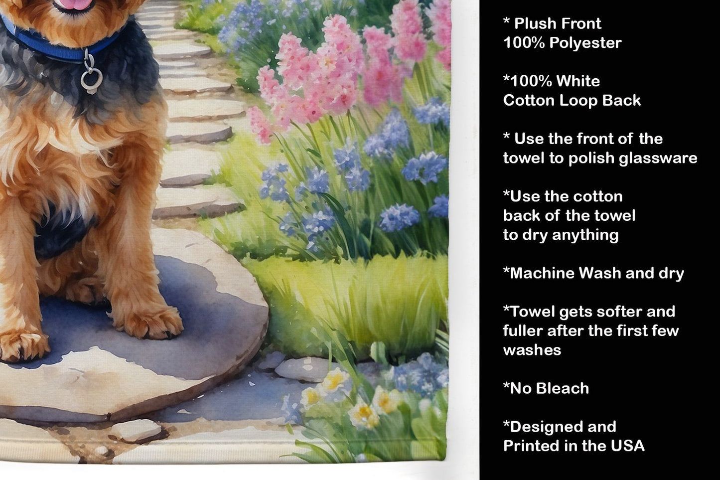 Norfolk Terrier Spring Path Kitchen Towel Dish Cloths Guest Hand Towel Decorative Bathroom Towel for Face,Tea, Dishcloth, Kitchen and Bath